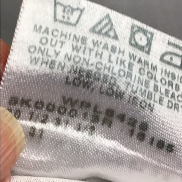 Lee women's khaki color pants with light colored stripe 10 medium - Picture 5 of 7